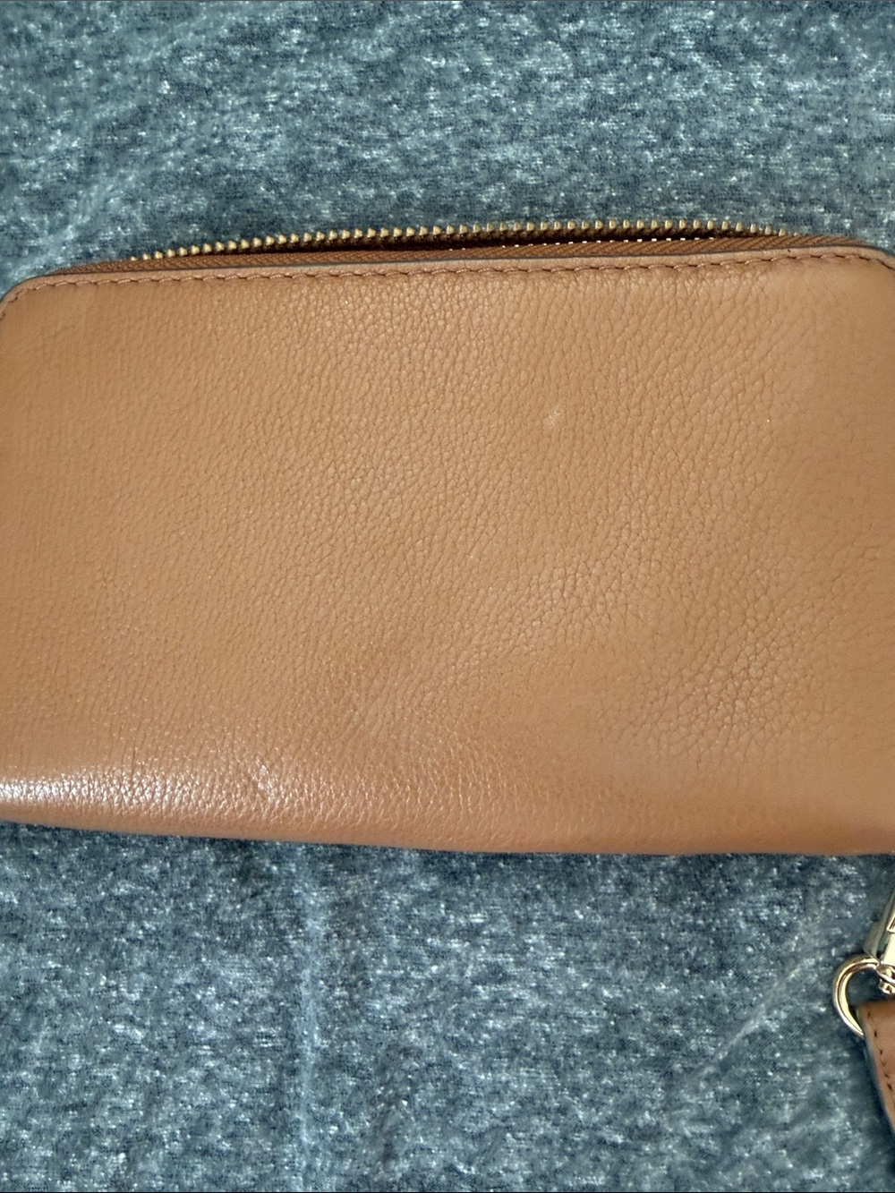 Tory Burch Tan Leather Wristlet Clutch - Picture 6 of 6